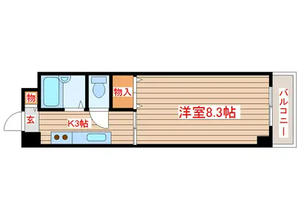 グランディコトブキ(1K/4階)の間取り写真