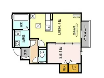 サニーレジデンス(1LDK/1階)の間取り写真