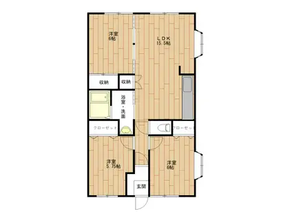 ピュアドリーム(3LDK/2階)の間取り写真