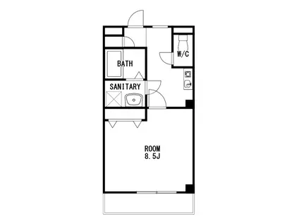 アートオン 東刈谷II(1K/3階)の間取り写真
