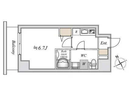 LIME RESIDENCE HIGASHINAKAYAMA(1K/5階)の間取り写真