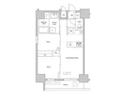 SPコート両国(2LDK/2階)の間取り写真