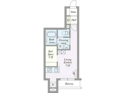 MY STYLE VINTAGE 四谷荒木町(1LDK/2階)の間取り写真