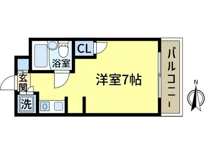 マリオン新小岩(ワンルーム/1階)の間取り写真