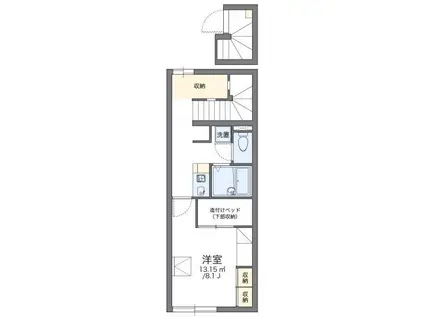 レオパレスプロテクシオン(1K/2階)の間取り写真