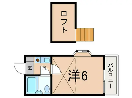 TSハイム保谷(1K/2階)の間取り写真