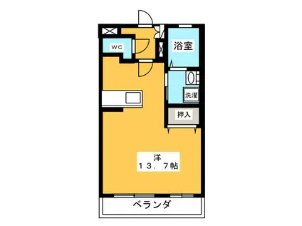 ミュゼ草薙(ワンルーム/5階)の間取り写真