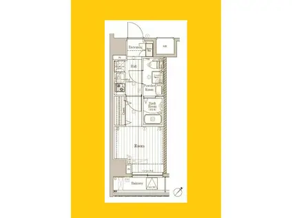 RELIA YOKOHAMA NAMAMUGI(1K/9階)の間取り写真