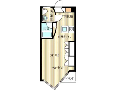 トワムール・アージュ(ワンルーム/4階)の間取り写真