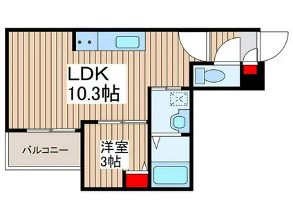 JACK SHIMOFUJISAWA II(1LDK/1階)の間取り写真