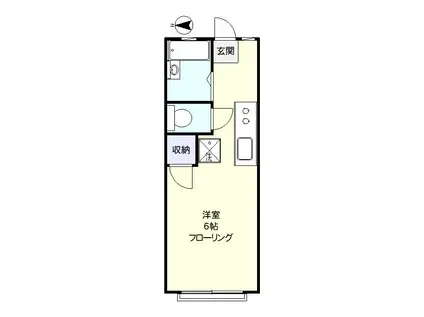 シントミ渋谷本町(ワンルーム/2階)の間取り写真