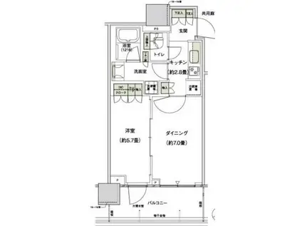 パークシティ柏の葉キャンパス ザ・ゲートタワー ウエスト(1DK/11階)の間取り写真