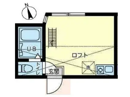 ユナイト黄金町オルチャータ(ワンルーム/2階)の間取り写真