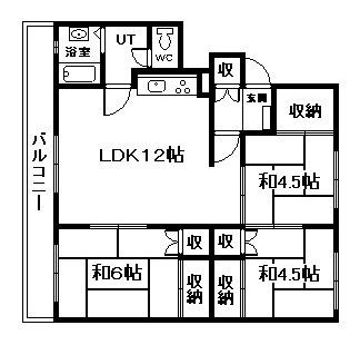 ツインクル春光AB(3LDK/2階)の間取り写真