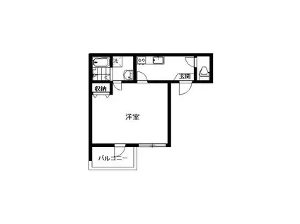 CASA学芸大学(1K/2階)の間取り写真