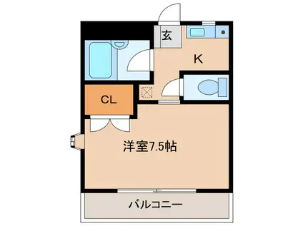 サニーパレス横田(1K/3階)の間取り写真