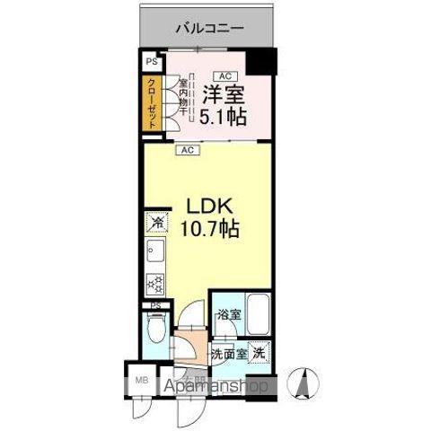 ロイジェント潮見(1LDK/6階)の間取り写真