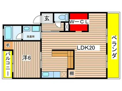 メゾンリリーベルⅡ(1LDK/1階)の間取り写真