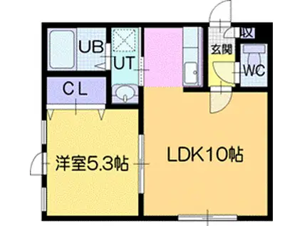 アーバン27(1LDK/2階)の間取り写真