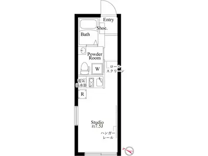 カーサピアッツァ西蒲田(ワンルーム/3階)の間取り写真