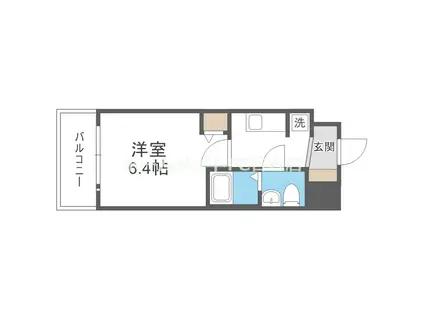 エグゼ大阪DOME CITYシエル(1K/3階)の間取り写真