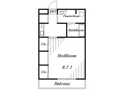 リブリ・みどり野(1K/2階)の間取り写真