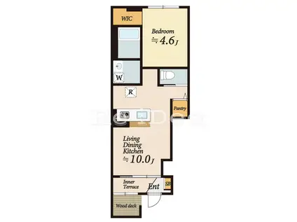 ニュークラリス(1LDK/2階)の間取り写真