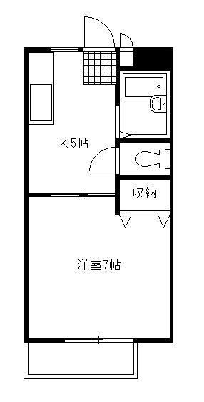 フェニックス(1K/2階)の間取り写真