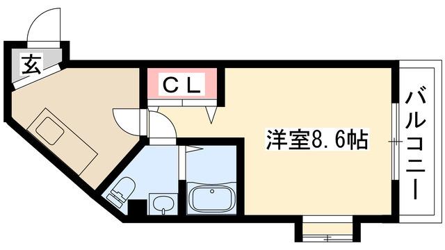 アメニティ吹上(1K/10階)の間取り写真