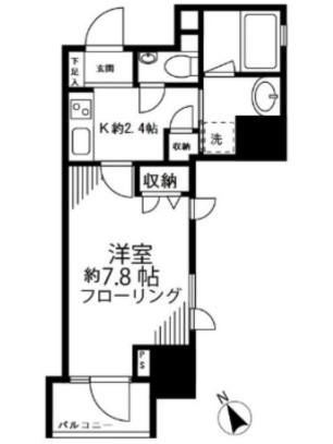 ファインクレスト護国寺(1K/3階)の間取り写真