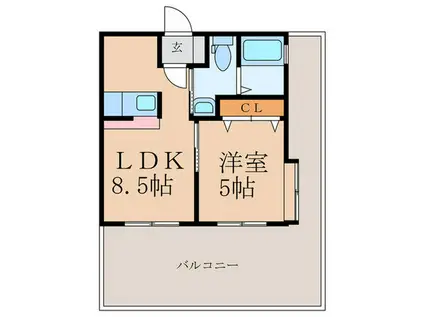 プレステージ・デル・クラシック(1LDK/10階)の間取り写真