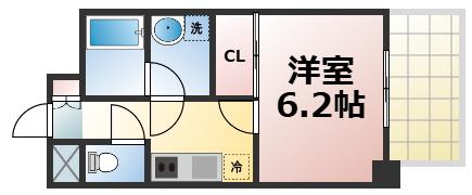 セイワパレス真田山公園南(1K/14階)の間取り写真