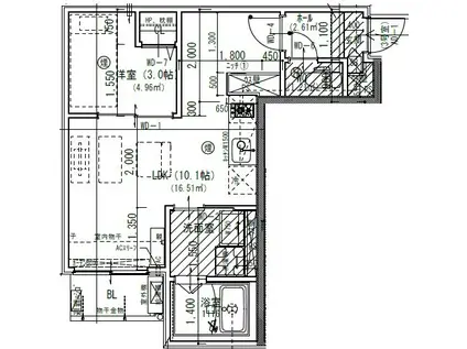JACK MEIKOI(1LDK/3階)の間取り写真