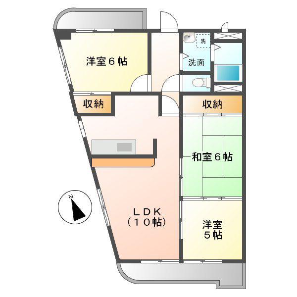 アニヴァーサリ(3LDK/5階)の間取り写真