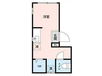 N.Y TORTUGA(ワンルーム/3階)の間取り写真