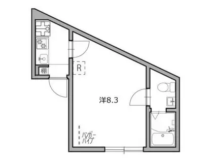 ラビアン子安町(1K/1階)の間取り写真