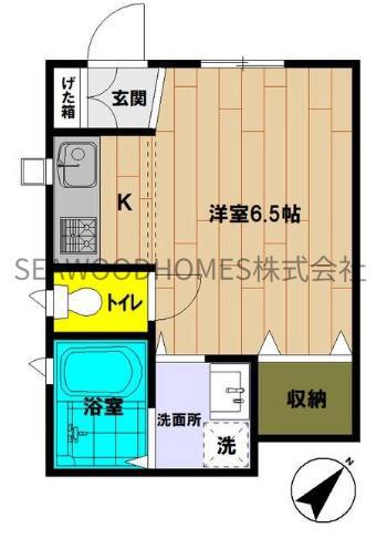 T・PALAZZO(1K/1階)の間取り写真