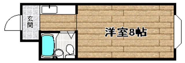 レナジア高槻(1K/3階)の間取り写真