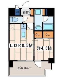 RALLY S(1LDK/3階)の間取り写真