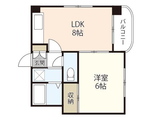 エトワール榎町(1LDK/4階)の間取り写真
