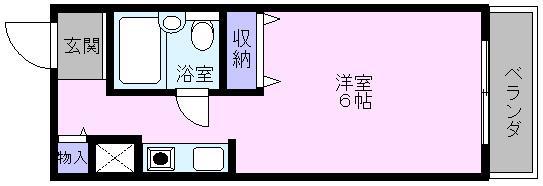 ラフォーレ池上(1K/2階)の間取り写真