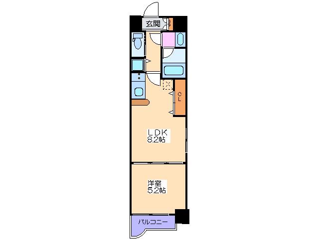アクシア(1LDK/4階)の間取り写真