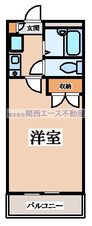 レオパレスジュネス(1K/1階)の間取り写真