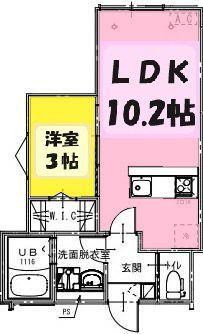 KEIAI RESIDENCE 大和田4(1LDK/3階)の間取り写真