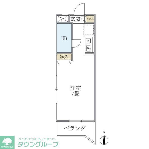 ブルークレール・K(ワンルーム/4階)の間取り写真