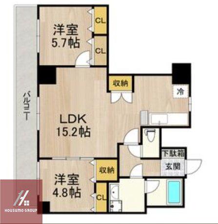 インプルーブ天六(2LDK/10階)の間取り写真