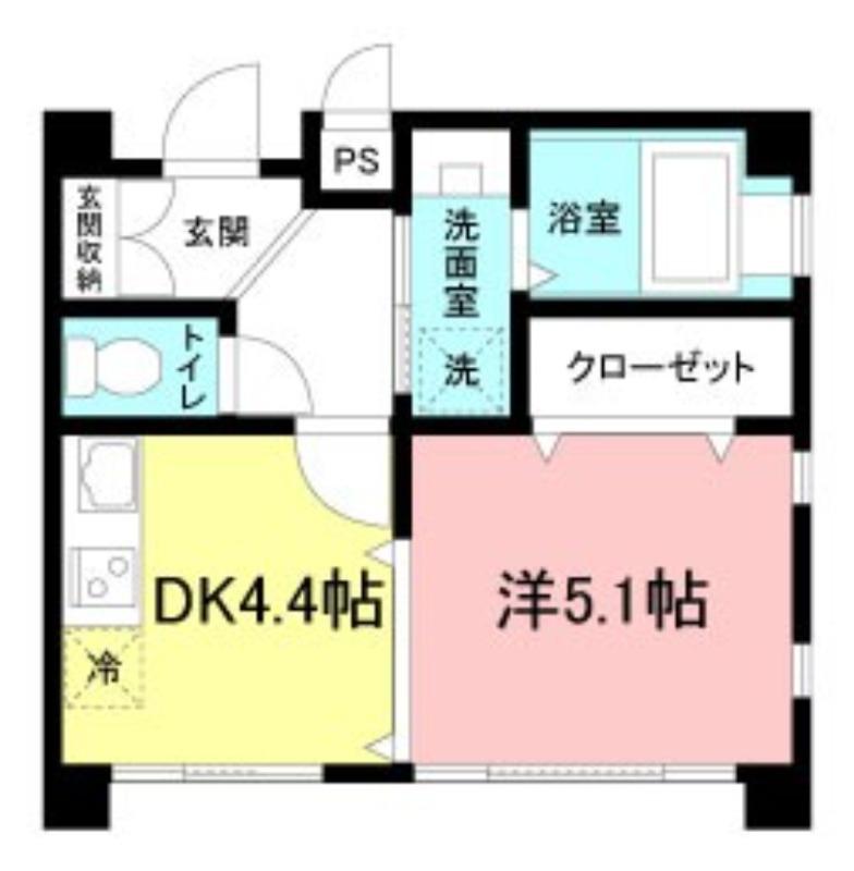 FLAT-T(1DK/1階)の間取り写真