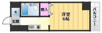 プリメールFUJIWARA(1K/3階)の間取り写真