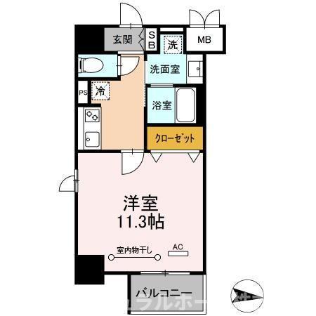 CASA99(1K/10階)の間取り写真