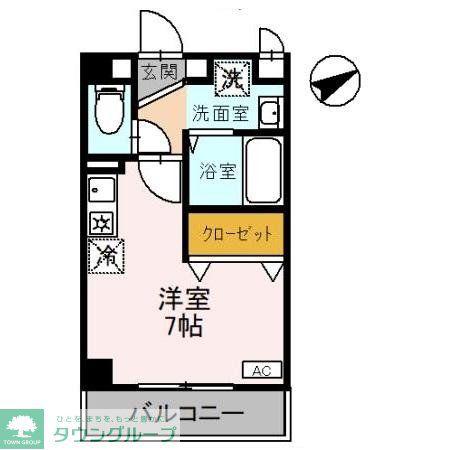 埼玉高速鉄道 鳩ケ谷駅 徒歩3分 3階建 築24年(ワンルーム/2階)の間取り写真